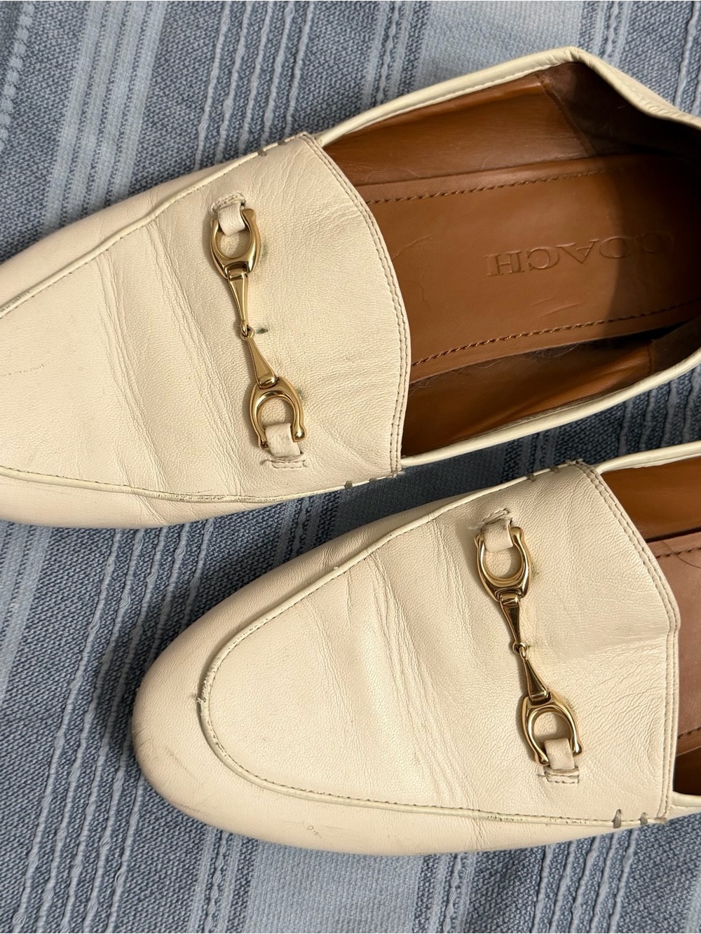 White coach loafers 7.5B